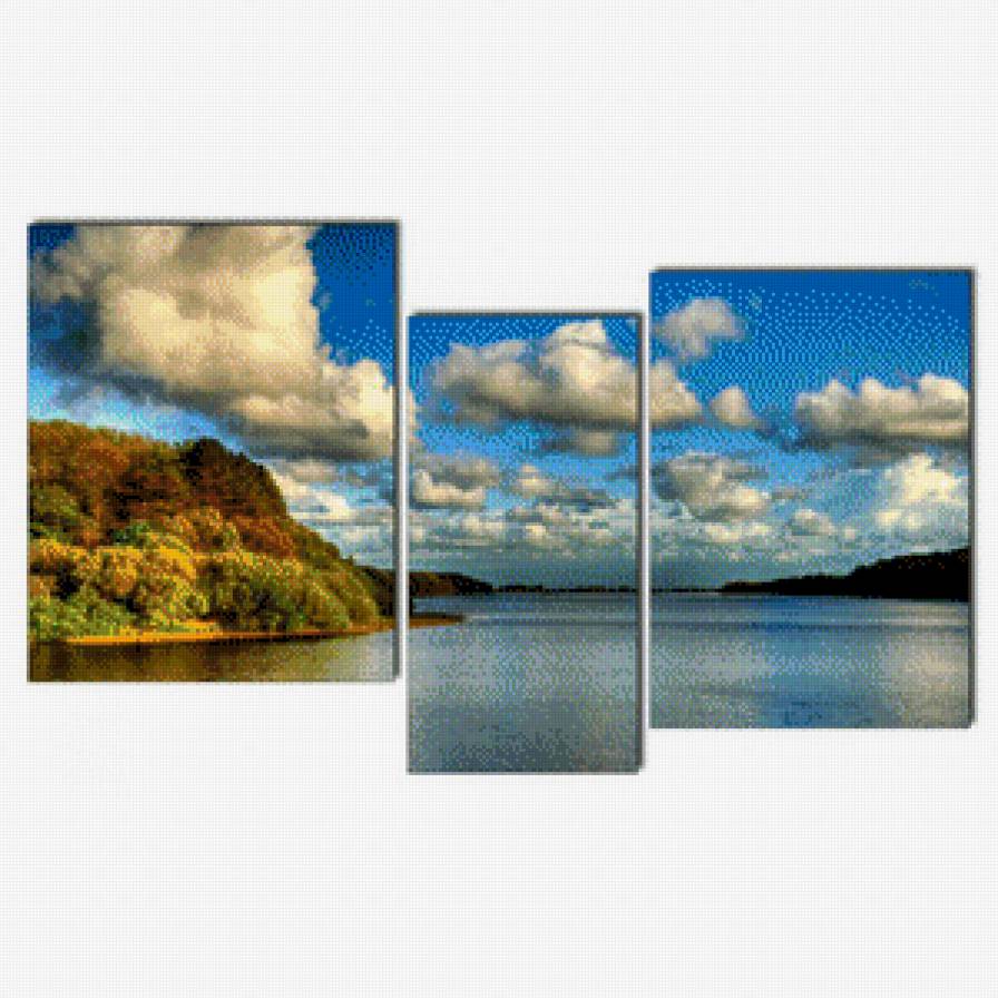 №556283 - горы, пейзаж, триптих, море - предпросмотр