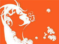 Схема вышивки «девушка с цветами»