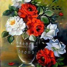 Схема вышивки «розы»