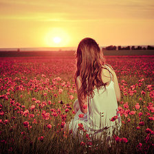 Схема вышивки «Девушка»