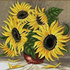 Схема вышивки «подсолнухи»