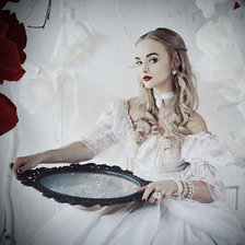 Схема вышивки «белая королева»