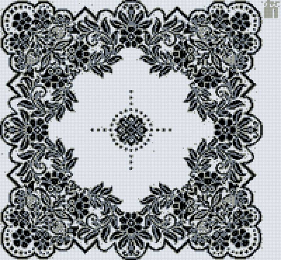 №556835 - монохром, узор, подушка - предпросмотр