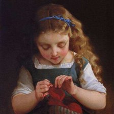 Схема вышивки «маленькая рукодельница»