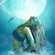 Схема вышивки «русалка»