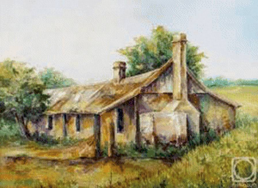 №556912 - пейзаж, архитектура, дома, деревня - предпросмотр