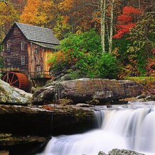 Схема вышивки «Домик в лесу»