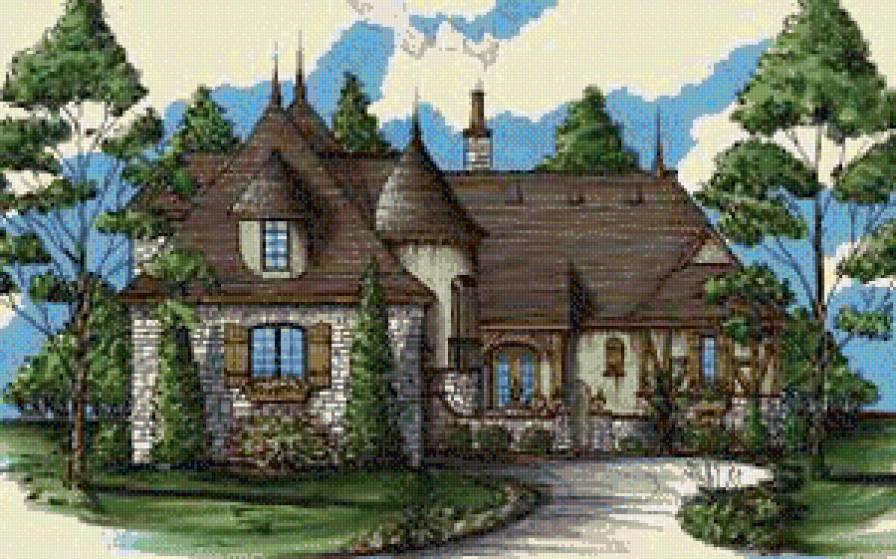 №556923 - архитектура, деревня, дома, пейзаж - предпросмотр