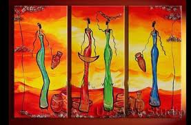 №556927 - девушка, полиптих, африка - оригинал