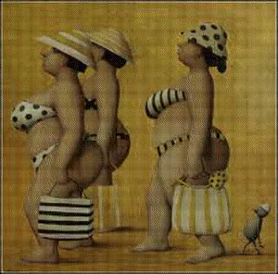 На пляже - море, лето, девушки - предпросмотр