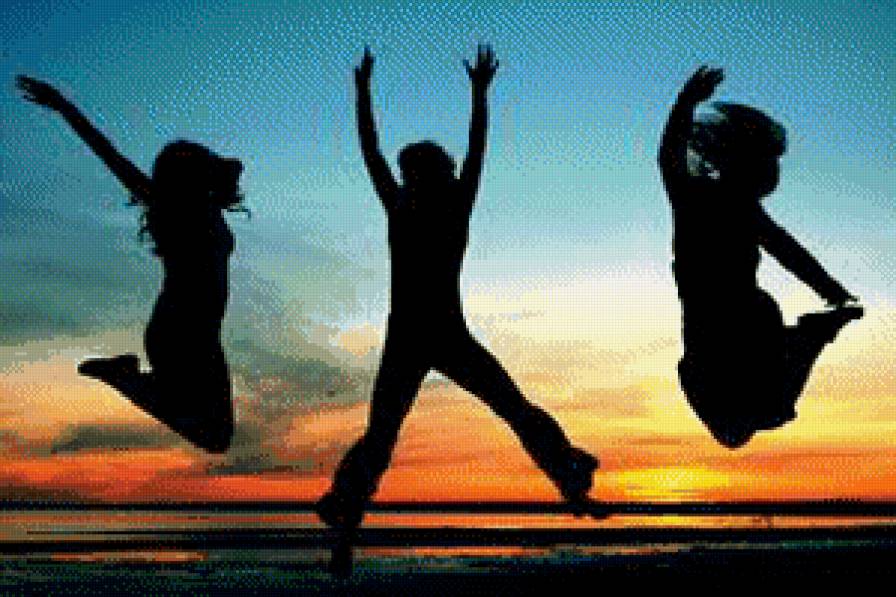 №557040 - счастье, люди, женщина, море, лето, закат, мужчина - предпросмотр