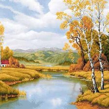 Схема вышивки «Пейзаж»