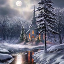 Схема вышивки «Пейзаж»