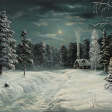 Схема вышивки «зимняя ночь»