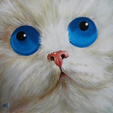 Схема вышивки «голубоглазый котэ»