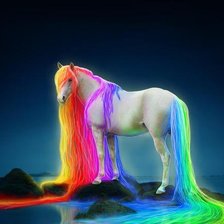 Схема вышивки «радужный конь»