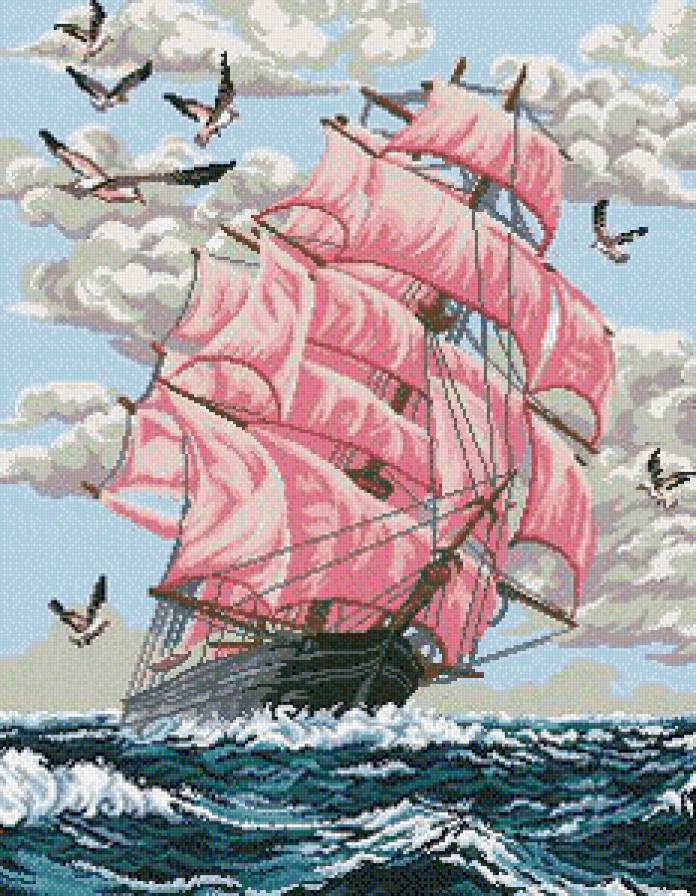алые паруса - картина корабли - предпросмотр