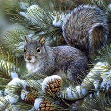 Схема вышивки «белочка»