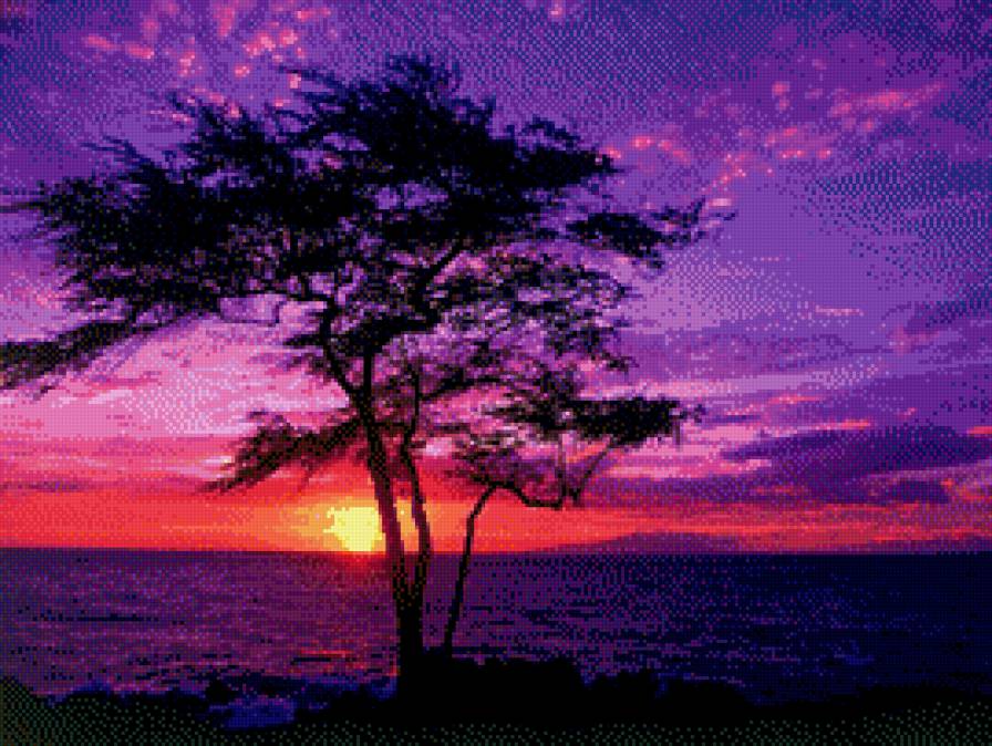 Закат - пейзаж, природа, море, закат - предпросмотр