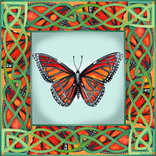 Схема вышивки «Вариант для подушки "Бабочка"»