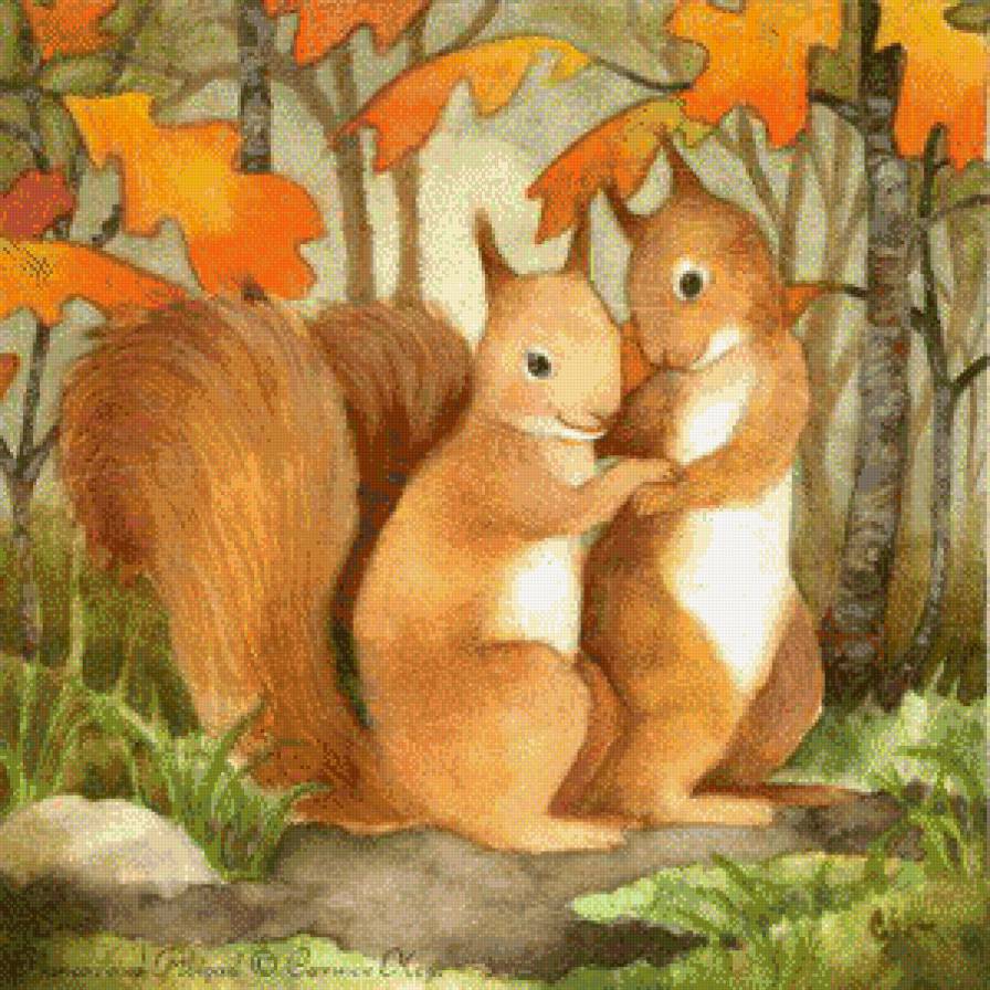 осенний вальс - животные - предпросмотр