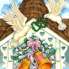 Схема вышивки «Свадебные колокола»