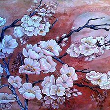 Схема вышивки «Цветение сакуры»