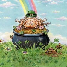 Схема вышивки «кот-миллионер»