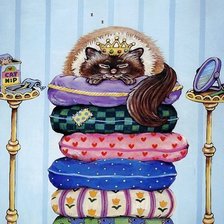 Схема вышивки «принцесса на горошине»