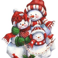 Схема вышивки «snowmen»