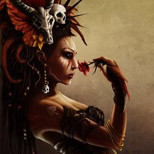 Схема вышивки «Queen of Spades»