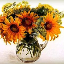 Схема вышивки «подсолнухи»