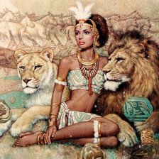 Схема вышивки «Девушка»