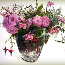 Схема вышивки «букет в вазе»