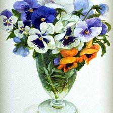 Схема вышивки «анютки»