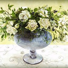 Схема вышивки «букет в вазе»