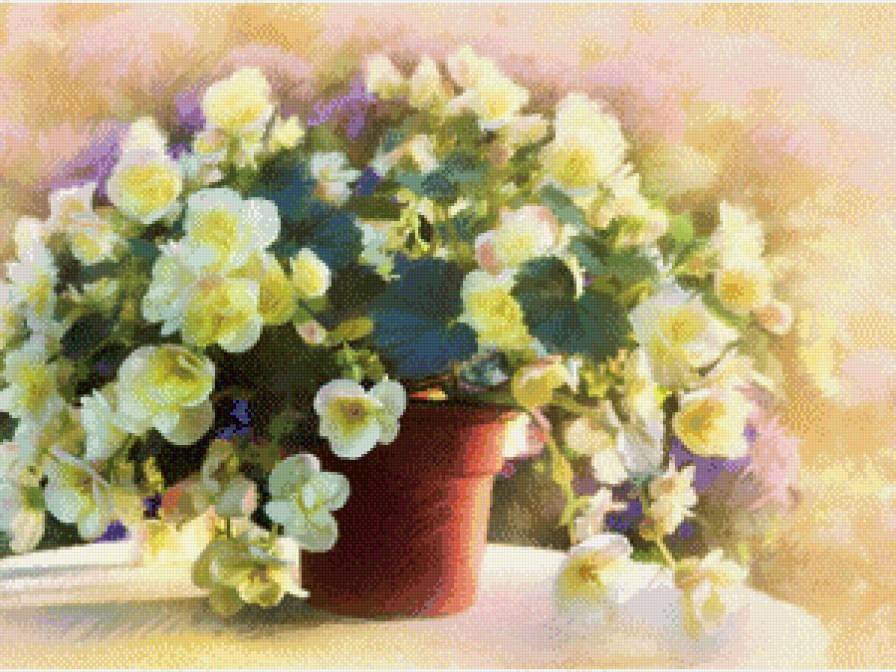 букет в вазе - ваза, букет, цветы - предпросмотр