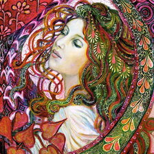 Схема вышивки «девушка»