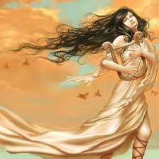 Схема вышивки «Античная девушка»