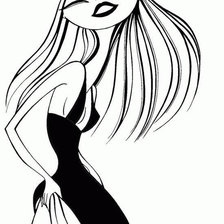 Схема вышивки «Гламурная девушка»