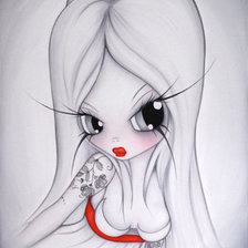 Схема вышивки «Девушка»