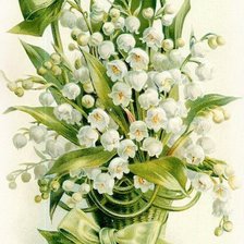 Схема вышивки «ландыши»