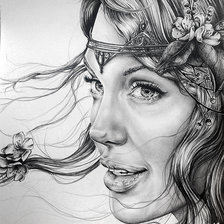 Схема вышивки «Angelina Jolie»