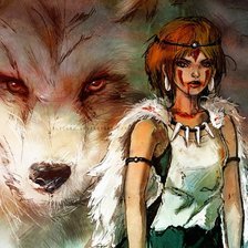 Схема вышивки «Волчица»