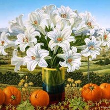 Схема вышивки «Букет лилий»