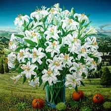Схема вышивки «Букет лилий»