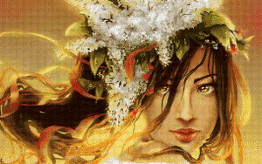 №560052 - женщина, цветы, красота - предпросмотр