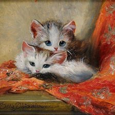 Схема вышивки «Котята»