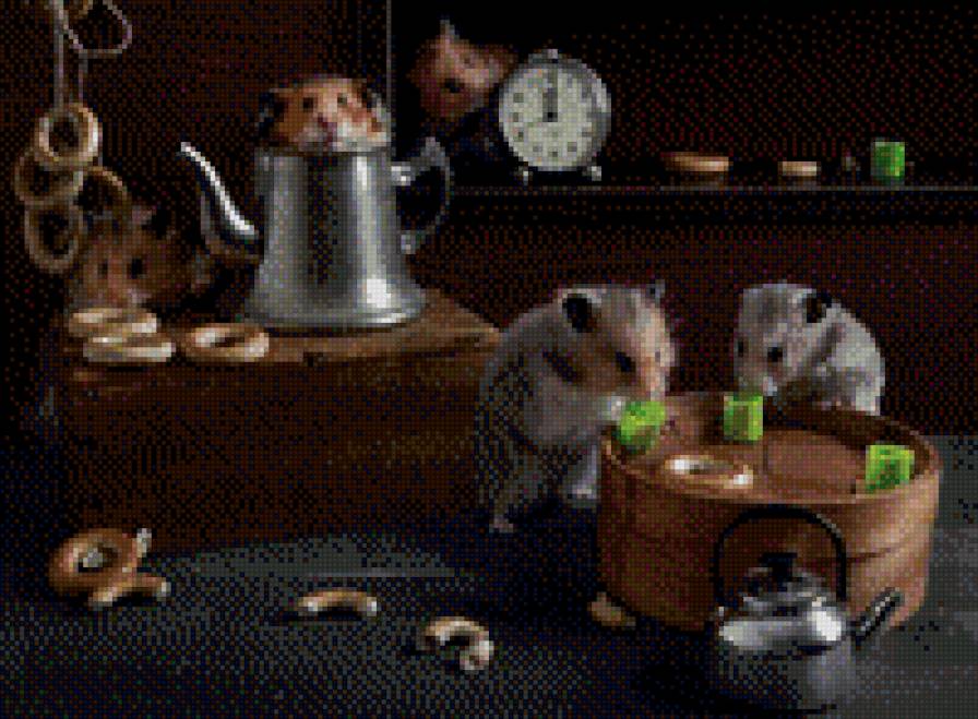 чаепитие - хомяки - предпросмотр