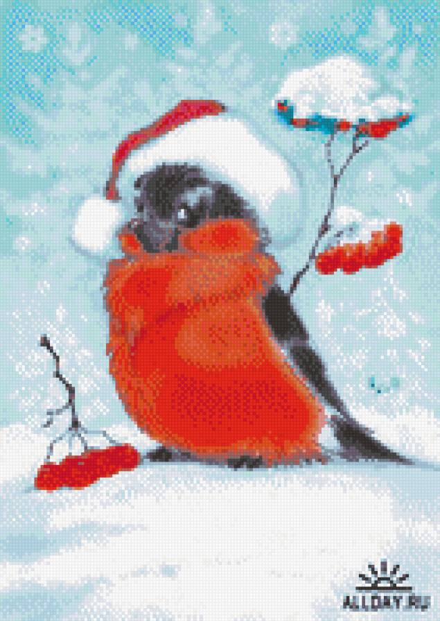 снегирь - зима, птица - предпросмотр